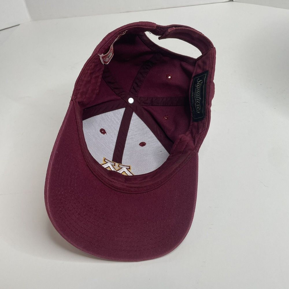 Minnesota Golden Gophers Hat, Hook And Loop Adjustable, Maroon, Logo, Signatures - Picture 6 of 10